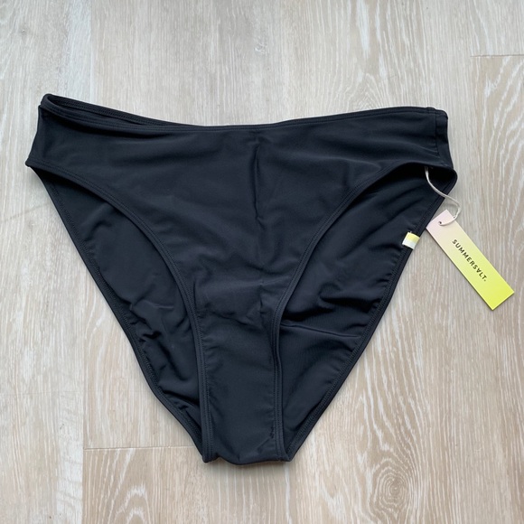 mid rise high leg bikini bottom